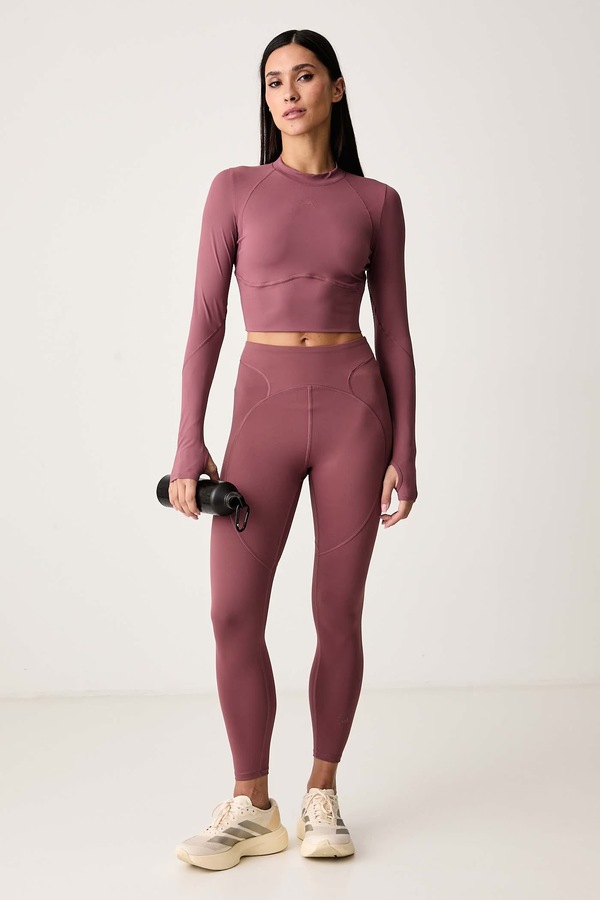 Спортивні легінси жіночі adidas by Stella McCartney колір рожевий