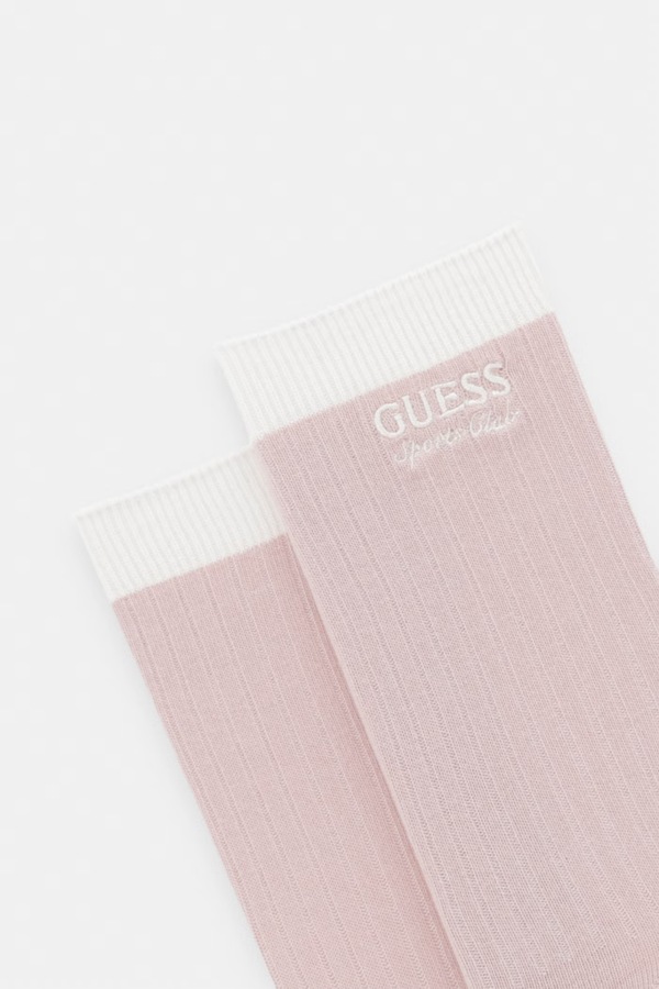 Носки женские с хлопком Guess HOSHI цвет розовый