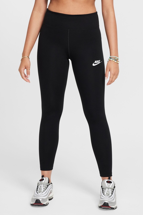 Легінси дитячі з бавовною Nike Sportswear Classic колір чорний фото 2