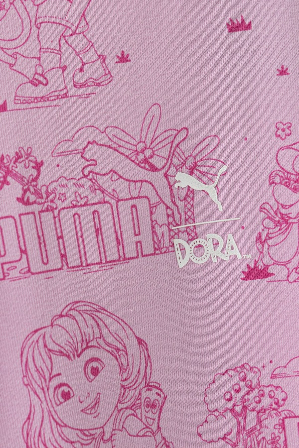 Легінси дитячі з бавовною Puma X DORA Leggings колір рожевий фото 2