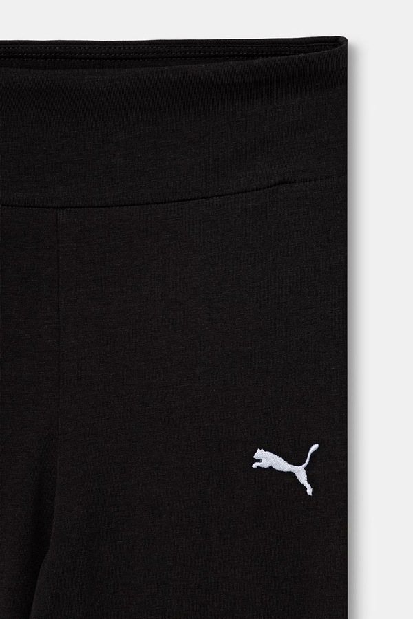 Легінси дитячі з бавовною Puma ESS High-Waist Flared Leggings колір чорний фото 2
