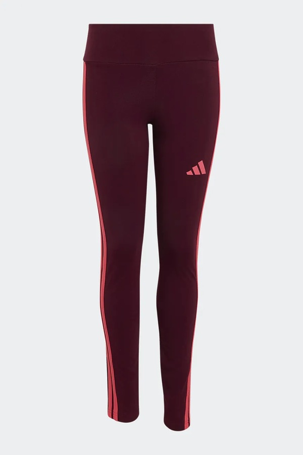Легінси дитячі з бавовною adidas колір бордовий