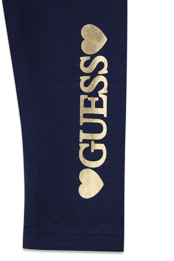 Легінси дитячі з бавовною Guess колір темно-синій фото 2