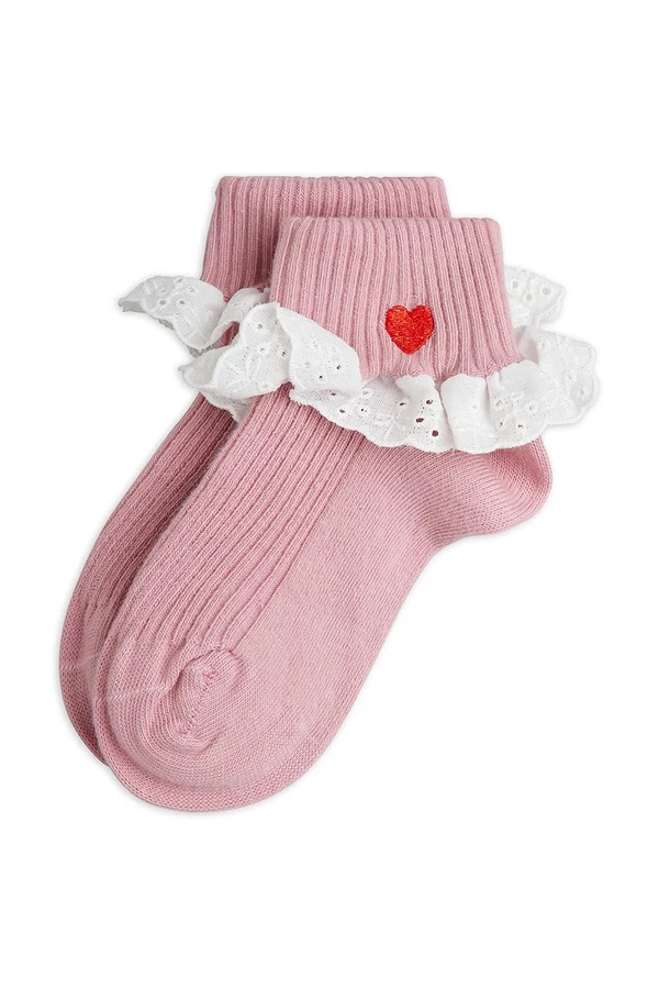 Носки детские Mini Rodini Heart цвет розовый
