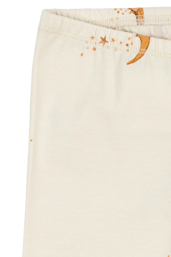 Легінси дитячі бавовняні з еластаном Konges Sløjd BASIC PANTS GOTS колір бежевий фото 3