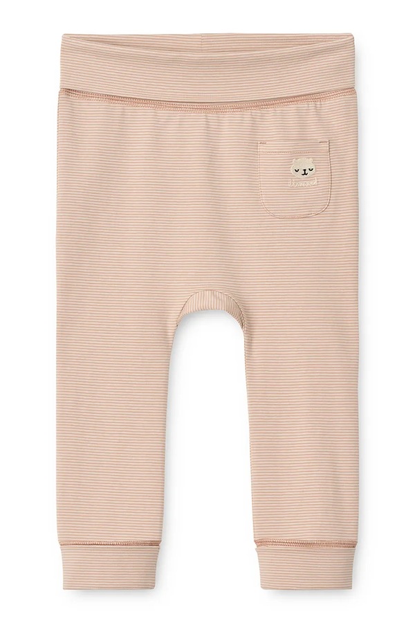 Легінси для немовлят бавовняні з еластаном Liewood Syon Grow Baby Leggings колір рожевий