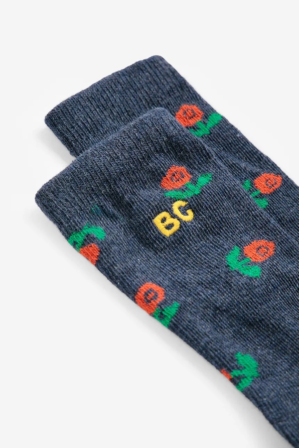 Носки для младенцев Bobo Choses Stamp Bloom цвет темно-синий