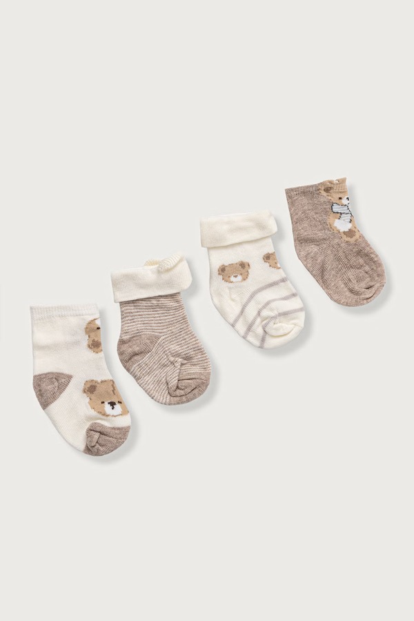 Носки для младенцев 4 шт. Mayoral Newborn цвет бежевый