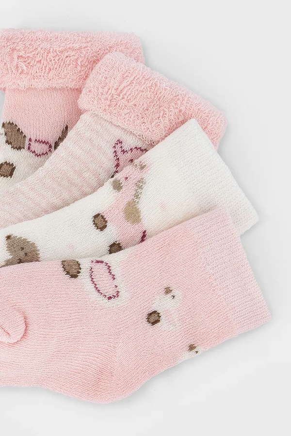 Шкарпетки для немовлят 4 шт. Mayoral Newborn колір рожевий