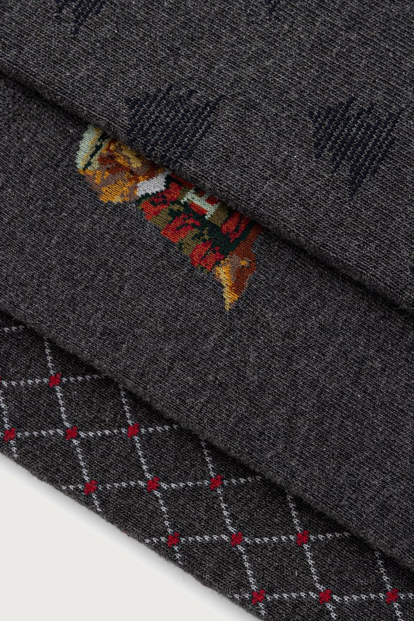 Шкарпетки чоловічі 3 шт. Hackett London колір сірий
