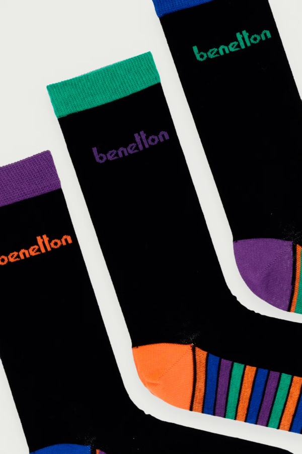 Шкарпетки чоловічі 3 шт. United Colors of Benetton колір чорний