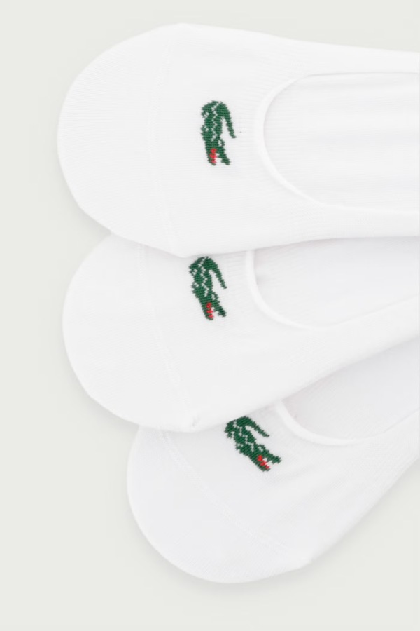 Шкарпетки до щиколотки 3 шт. Lacoste колір білий