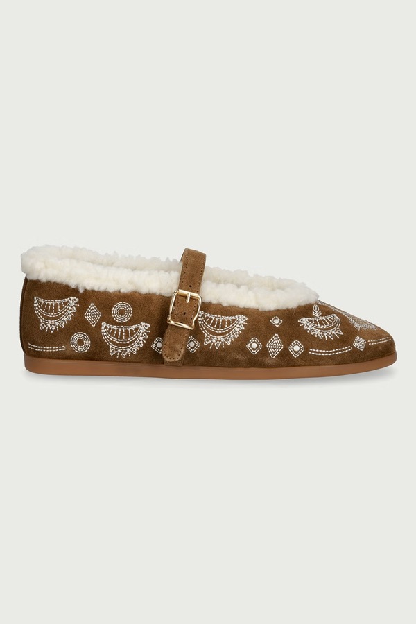Балетки замшеві Posa St. Moritz Ballet Flats Bohemian колір коричневий фото 2