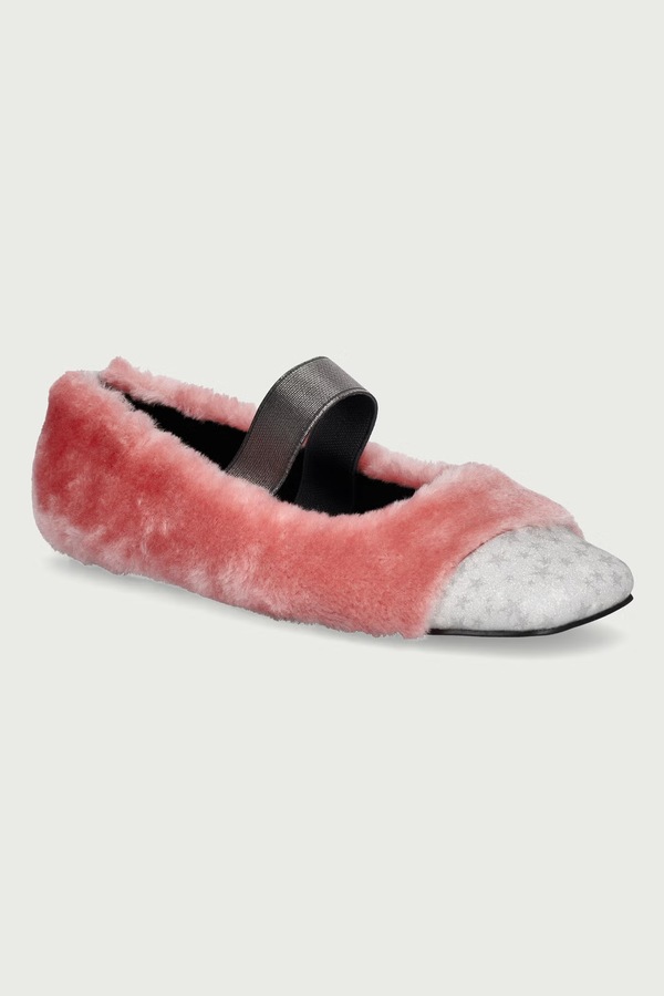 Балетки Koi Footwear MISTRAL FUR BALLET FLATS колір рожевий