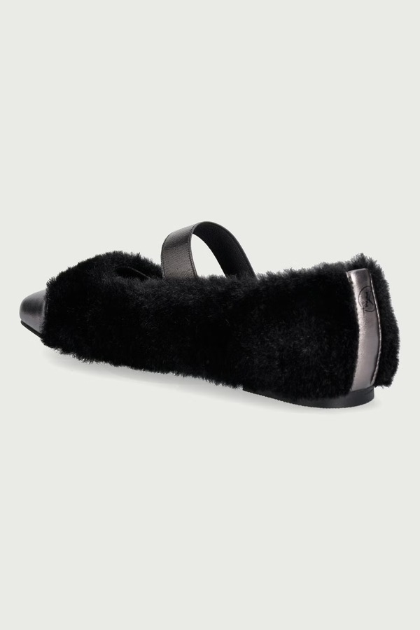 Балетки Koi Footwear MISTRAL FUR BALLET FLATS колір чорний фото 3