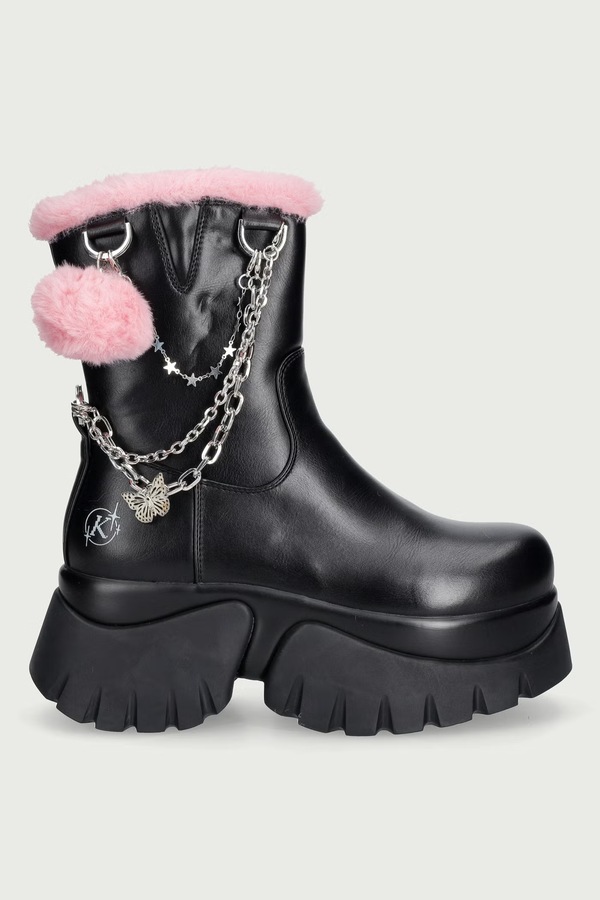 Ботильйони жіночі Koi Footwear Catalyst Chain Monster Platform Boots колір чорний фото 2