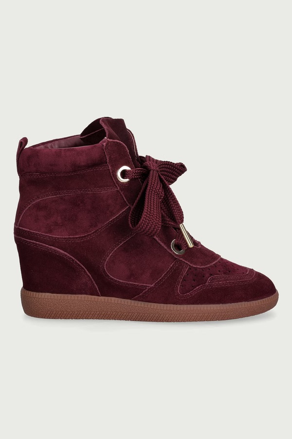 Mables кросівки жіночі шкіряні Steve Madden колір бордовий фото 2