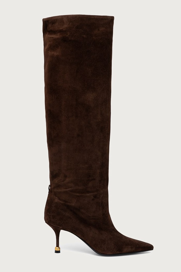 Чоботи жіночі замшеві Vanda Novak колір коричневий фото 2