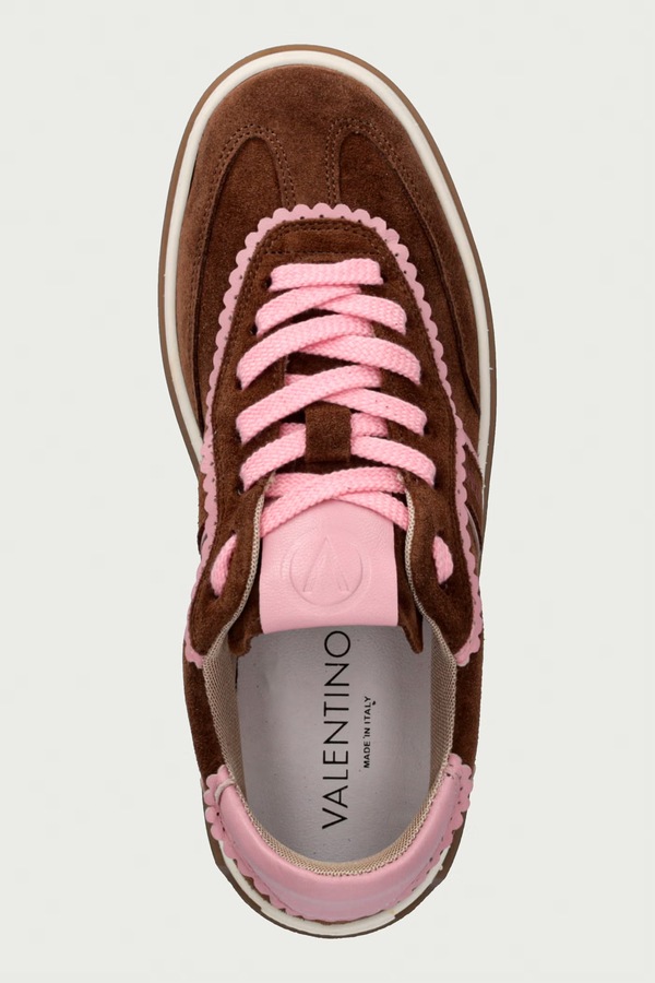 GLOSSY MORO/PINK кросівки жіночі замшеві Valentino колір коричневий фото 4