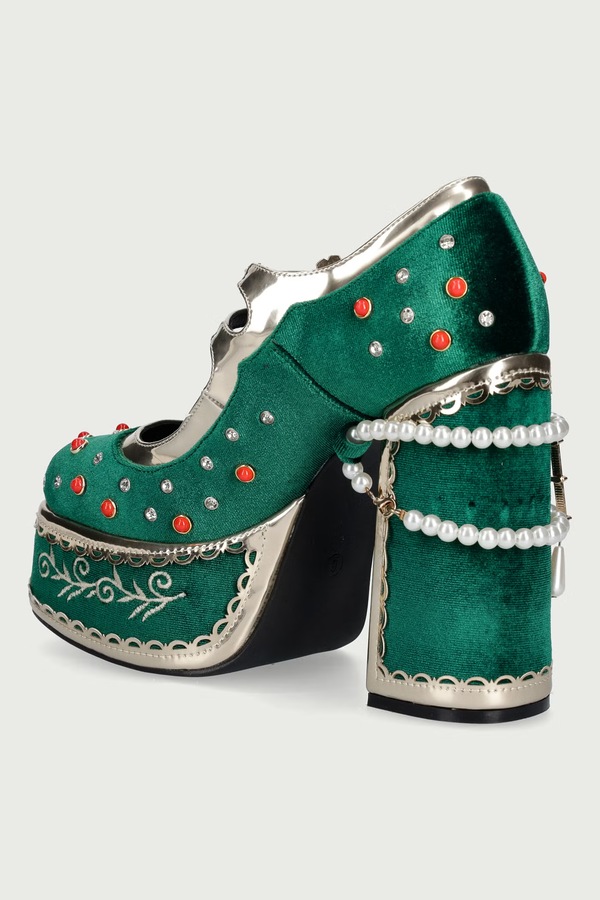 Туфли-лодочки Koi Footwear Boleyns Revenge Bejewelled цвет зеленый фото 2