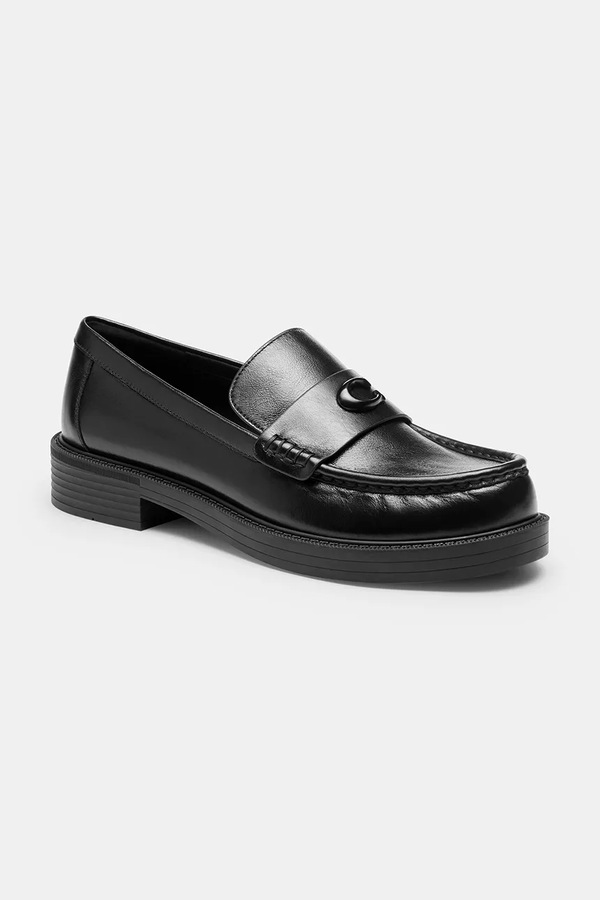 Лофери жіночі шкіряні Coach Astor Loafer колір чорний фото 2