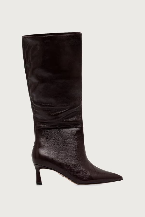Чоботи на шпильці жіночі шкіряні Steve Madden Lavan колір бордовий