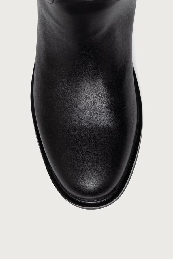 Чоботи на пласкому підборі жіночі Steve Madden Stryke колір чорний фото 4