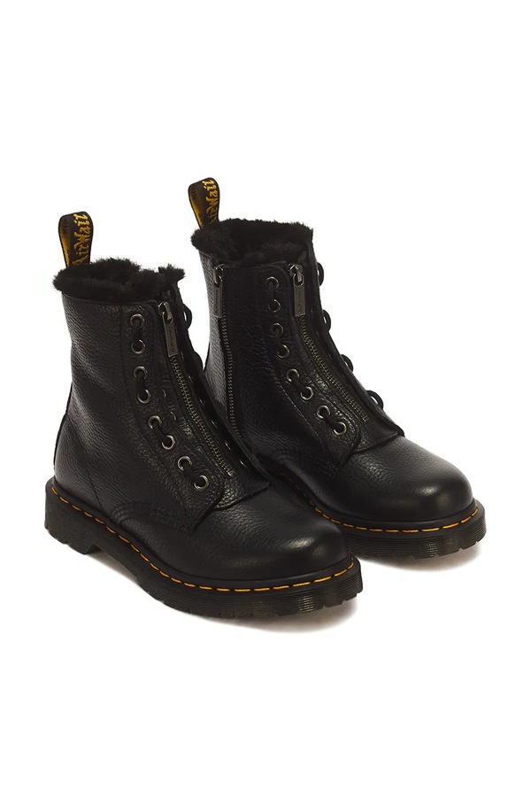Ботильйони жіночі шкіряні Dr. Martens 1460 Zip WL колір чорний фото 2