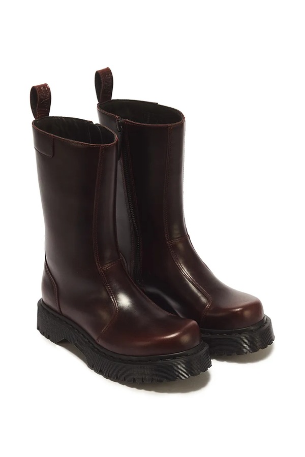 Ботильйони жіночі шкіряні Dr. Martens Rejena Mid колір коричневий фото 2