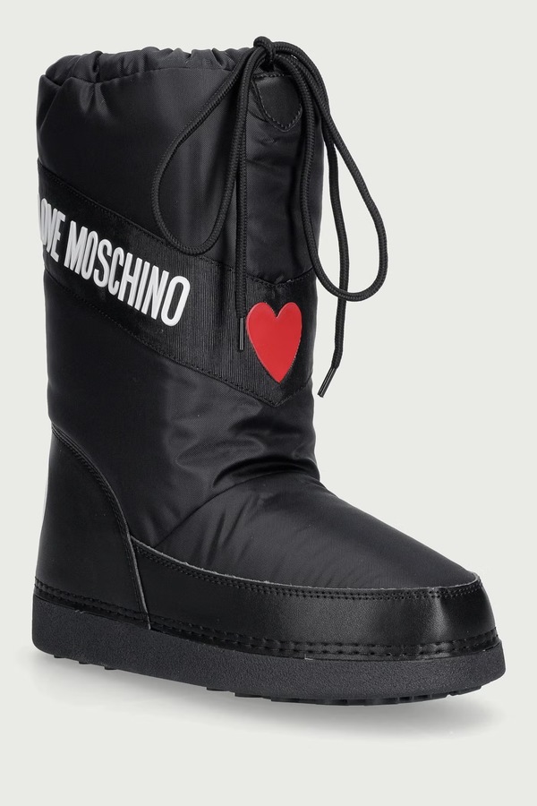 Снігові чоботи жіночі Love Moschino колір чорний