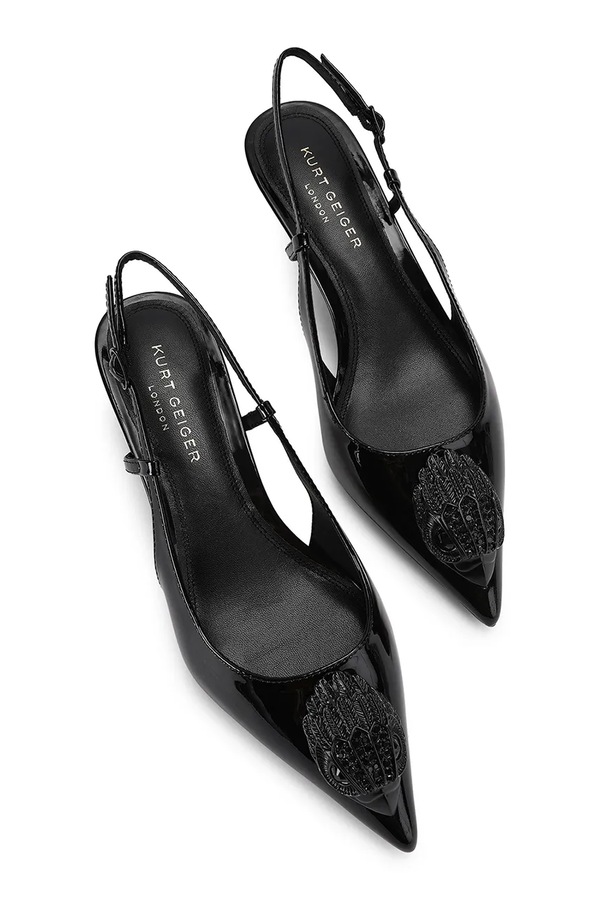 Взуття на шпильці шкіряне Kurt Geiger London Belsize 40 Sling колір чорний фото 2