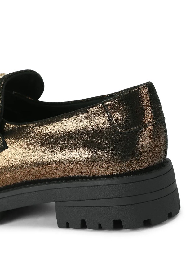 Лофери жіночі шкіряні Kurt Geiger London Bow Crystal Loafer колір зелений фото 3