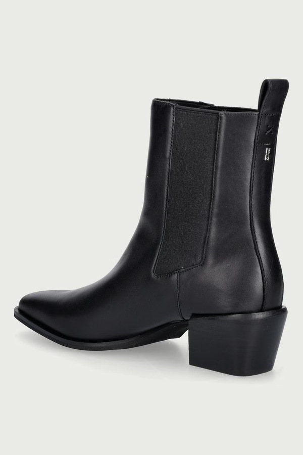 Ботильйони жіночі шкіряні Nokwol Dusi Black Leather колір чорний фото 3