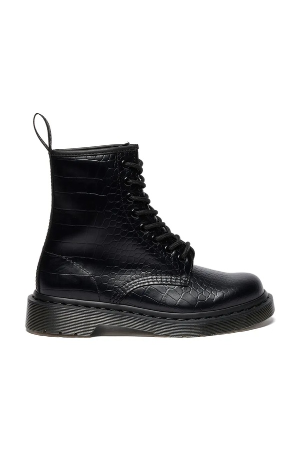 Ботильйони жіночі шкіряні Dr. Martens 1460 Croco колір чорний