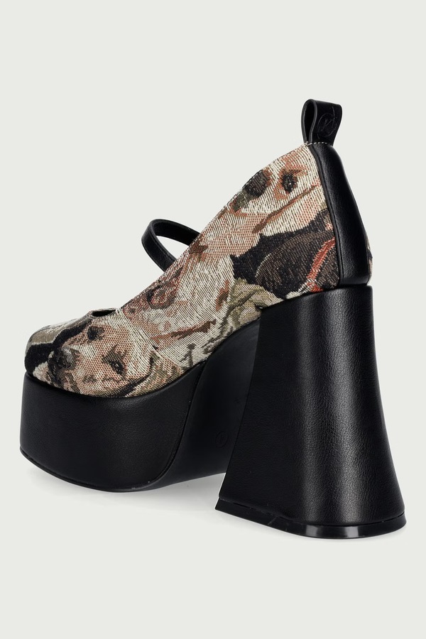 Туфлі-човники Koi Footwear The Hound Tapestry Platform Heels колір бежевий фото 2