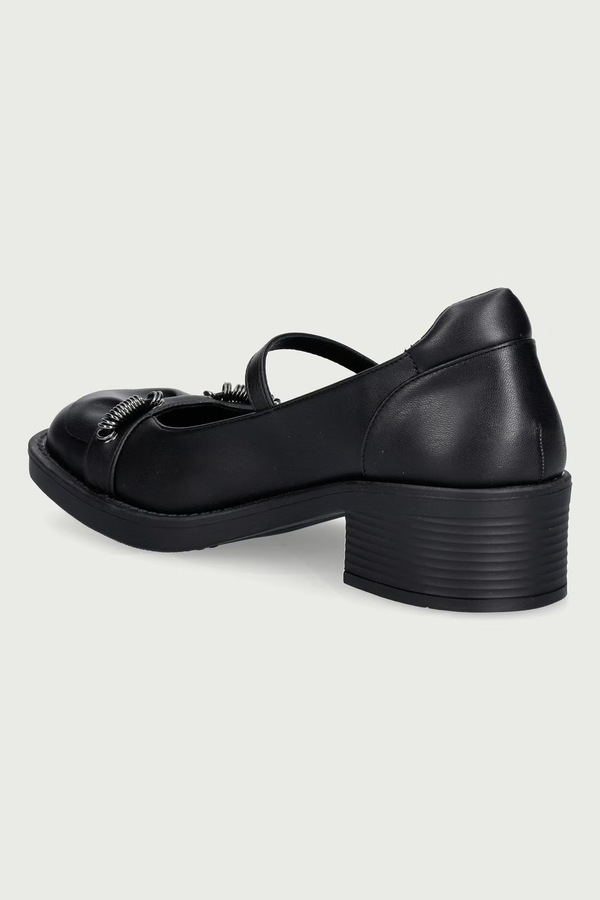 Балетки Koi Footwear Ruffle Chain Mary Janes колір чорний фото 2