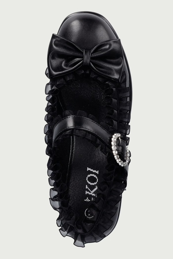 Туфлі-човники Koi Footwear Tira Ruffle Mary Janes колір чорний фото 4