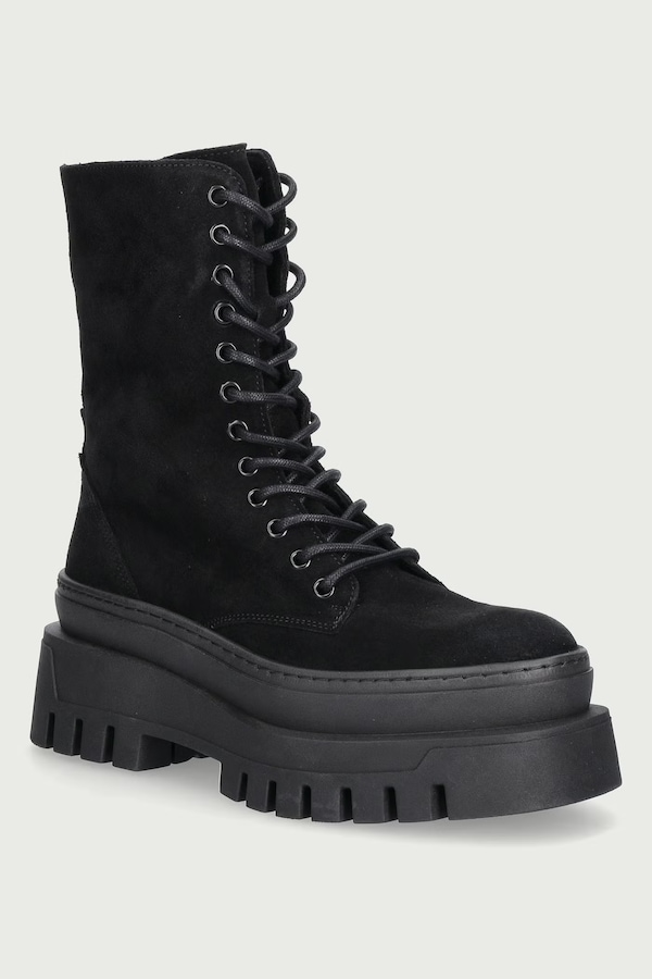 Воркери на платформі жіночі замшеві Steve Madden Coast колір чорний
