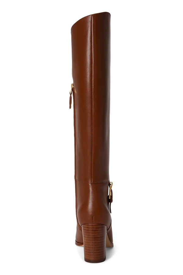 Чоботи жіночі шкіряні Lauren Ralph Lauren Rlyn Bk T Hl колір коричневий фото 2