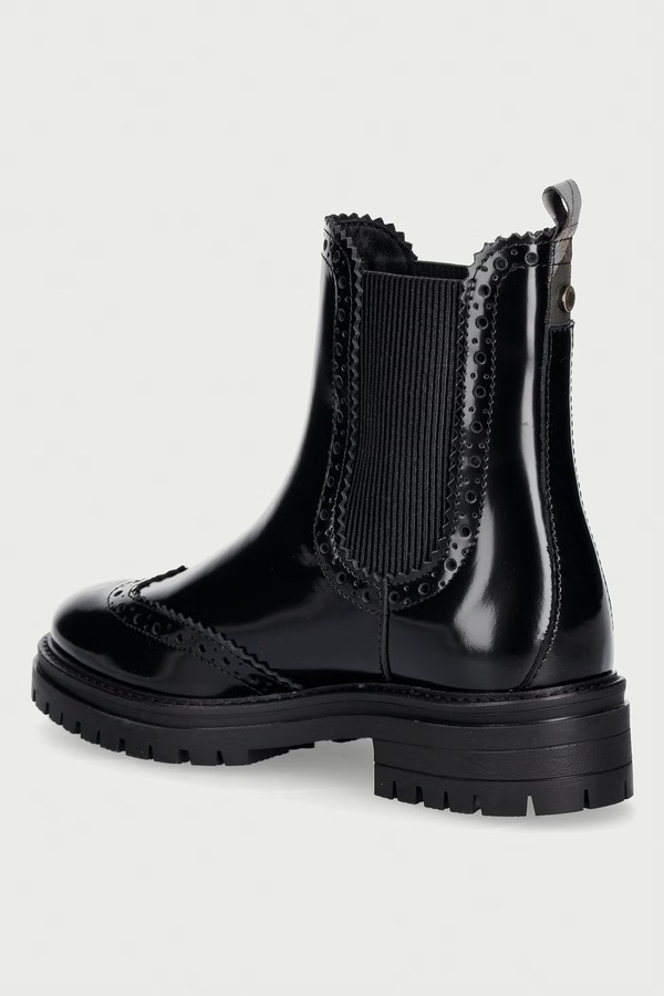Челси женские кожаные Barbour Fawne цвет черный фото 2