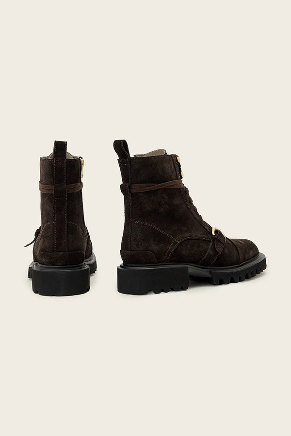 Ботильйони жіночі замшеві AllSaints Tori Suede Boot колір коричневий фото 3