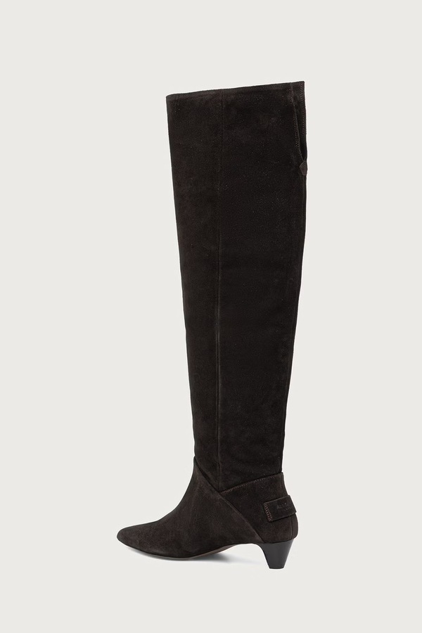 Чоботи жіночі замшеві AllSaints Ortega Suede Boot колір коричневий фото 3