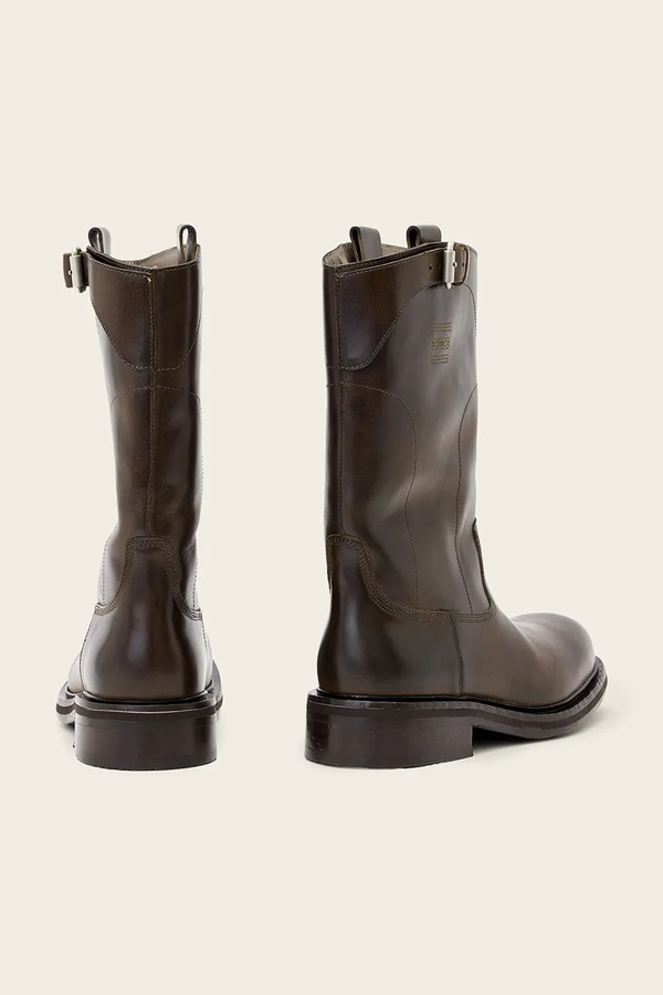Ботильйони жіночі шкіряні AllSaints Morris Pull On Boot колір коричневий фото 3