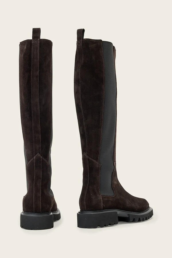 Чоботи жіночі замшеві AllSaints Maeve Suede Boot колір коричневий фото 3