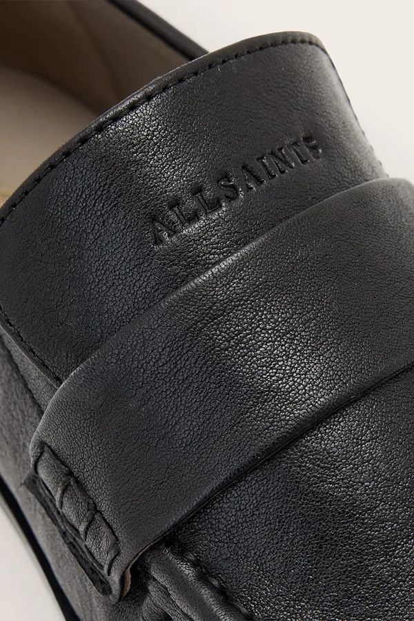 Лофери жіночі шкіряні AllSaints Julie Loafer колір чорний фото 4