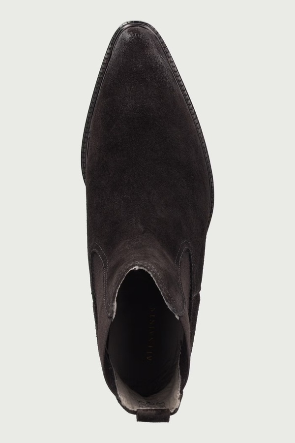 Челсі на низькому підборі жіночі шкіряні AllSaints Carter Suede Chelsea колір коричневий фото 4