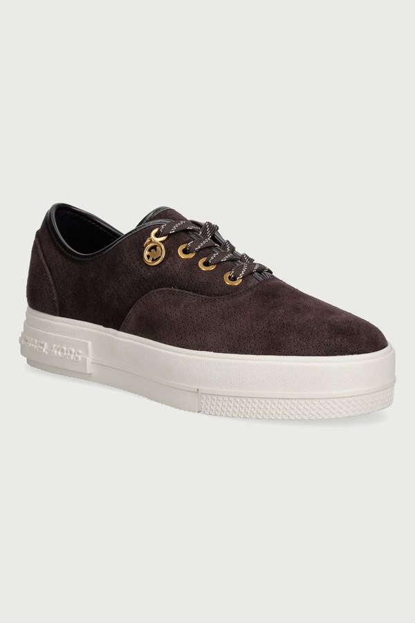 Lindsey Lace Up кросівки жіночі замшеві MICHAEL Michael Kors колір коричневий