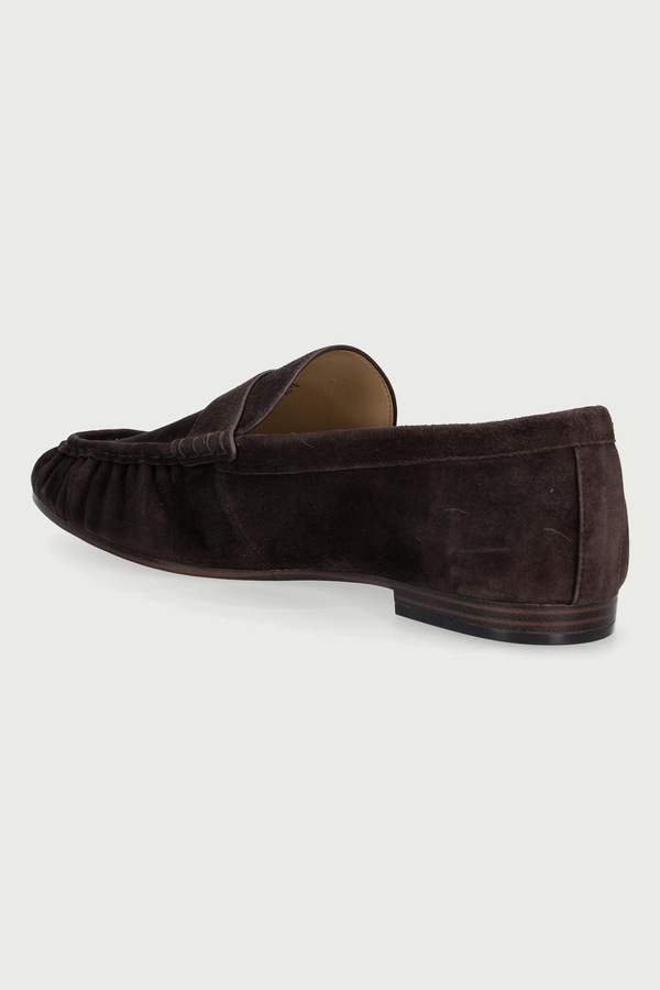 Мокасини жіночі нубукові MICHAEL Michael Kors Jennings Ruched Loafer колір коричневий фото 3
