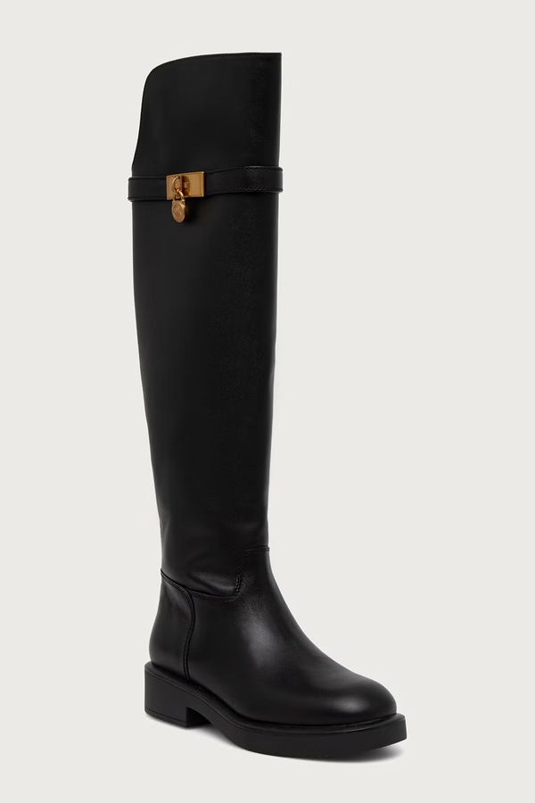 Чоботи жіночі шкіряні MICHAEL Michael Kors Hamilton Moderne Boot колір чорний