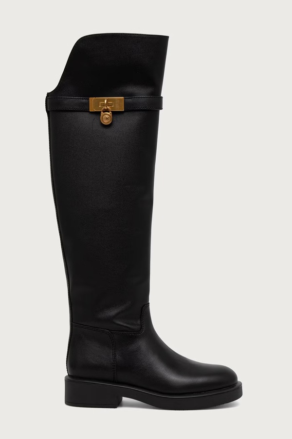 Чоботи жіночі шкіряні MICHAEL Michael Kors Hamilton Moderne Boot колір чорний фото 2